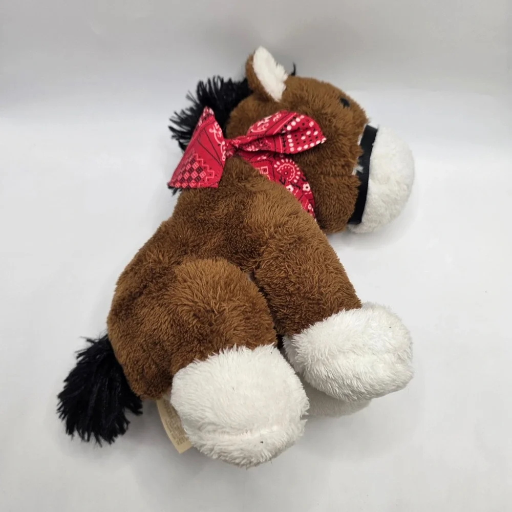 Dan Dee Plush Horse Brown White Bandana Halter Western Farm Stuffed Animal Toy